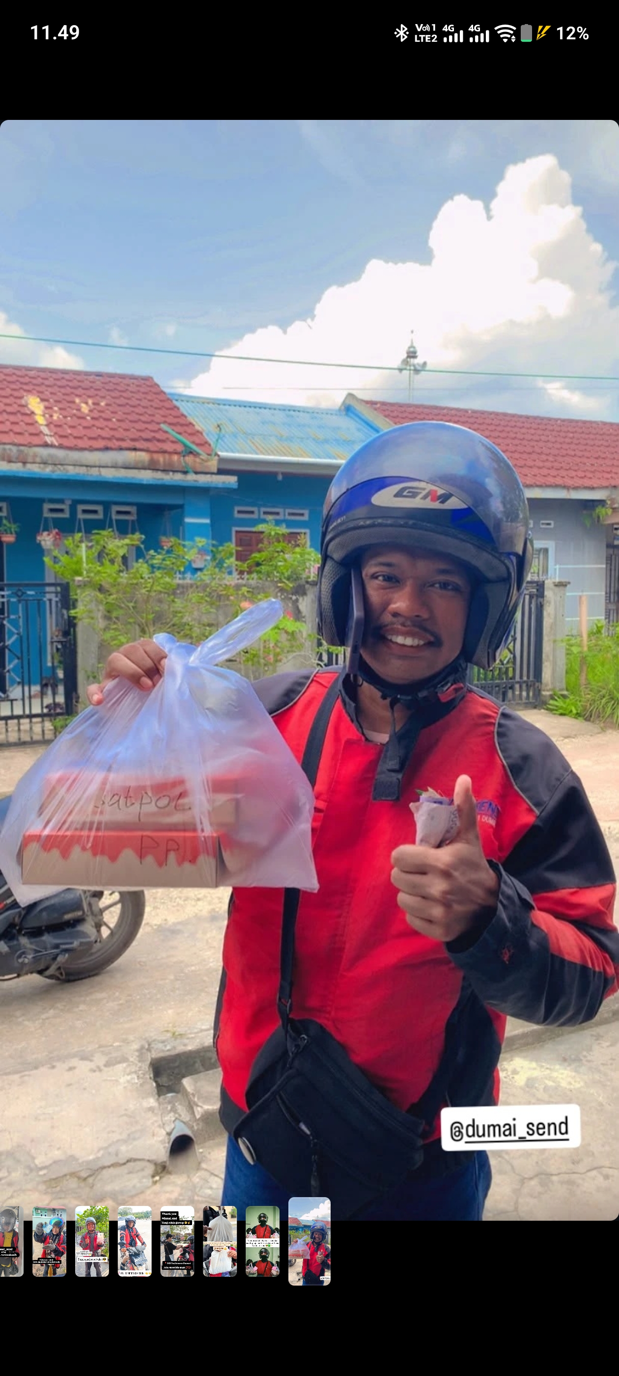 Barang belanja pelanggan yang ditangani Dumai Send